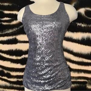 The Limited Shimmering Silver Tank Top